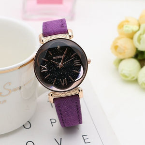 New Fashion  Rose Gold Leather Watches Women