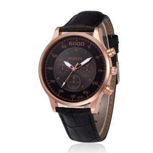 Mens Watches Causal Leather Band  Watch