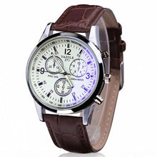Load image into Gallery viewer, Leather Mens Analog Quarts Watches